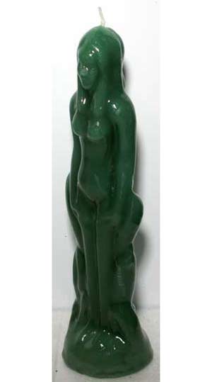 7" Female Candle Green