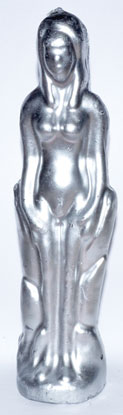 7" Female Candle Silver