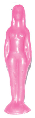 7 1/4" Female / Woman candle Pink