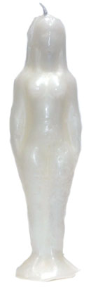 7 1/4" Female / Woman Candle White