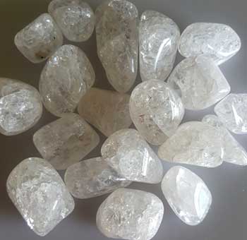 1 lb Quartz, Cracked tumbled stones