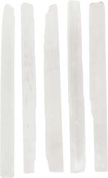 7" Selenite mini sticks 5 pk