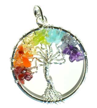 7 Chakra Tree of Life pendant