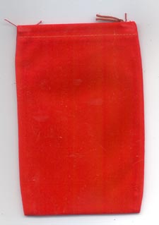 Bag Velveteen 4 x 5 1/2 Red