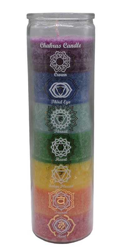 7 Chakra jar candle