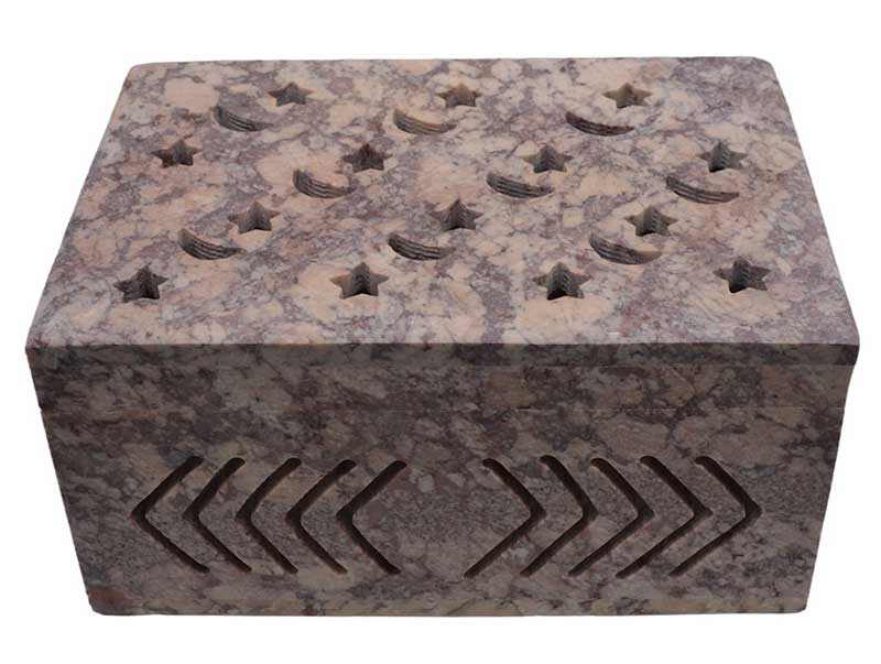 4" x 6" x 3" Star & Moon soapstone box